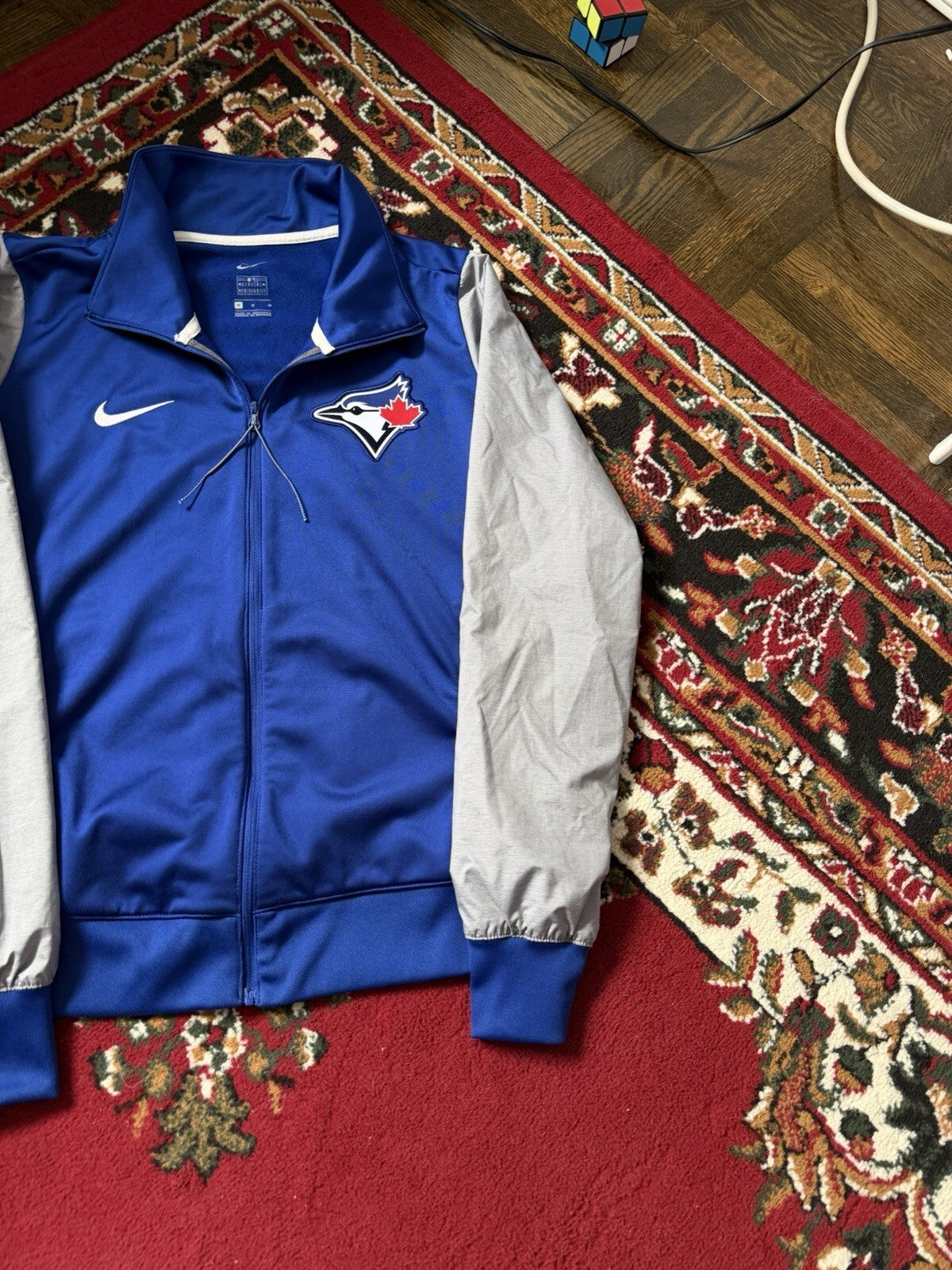 Nike x Toronto Blue Jays Track Jacket Women’s M Blue Gray MLB Full Zip